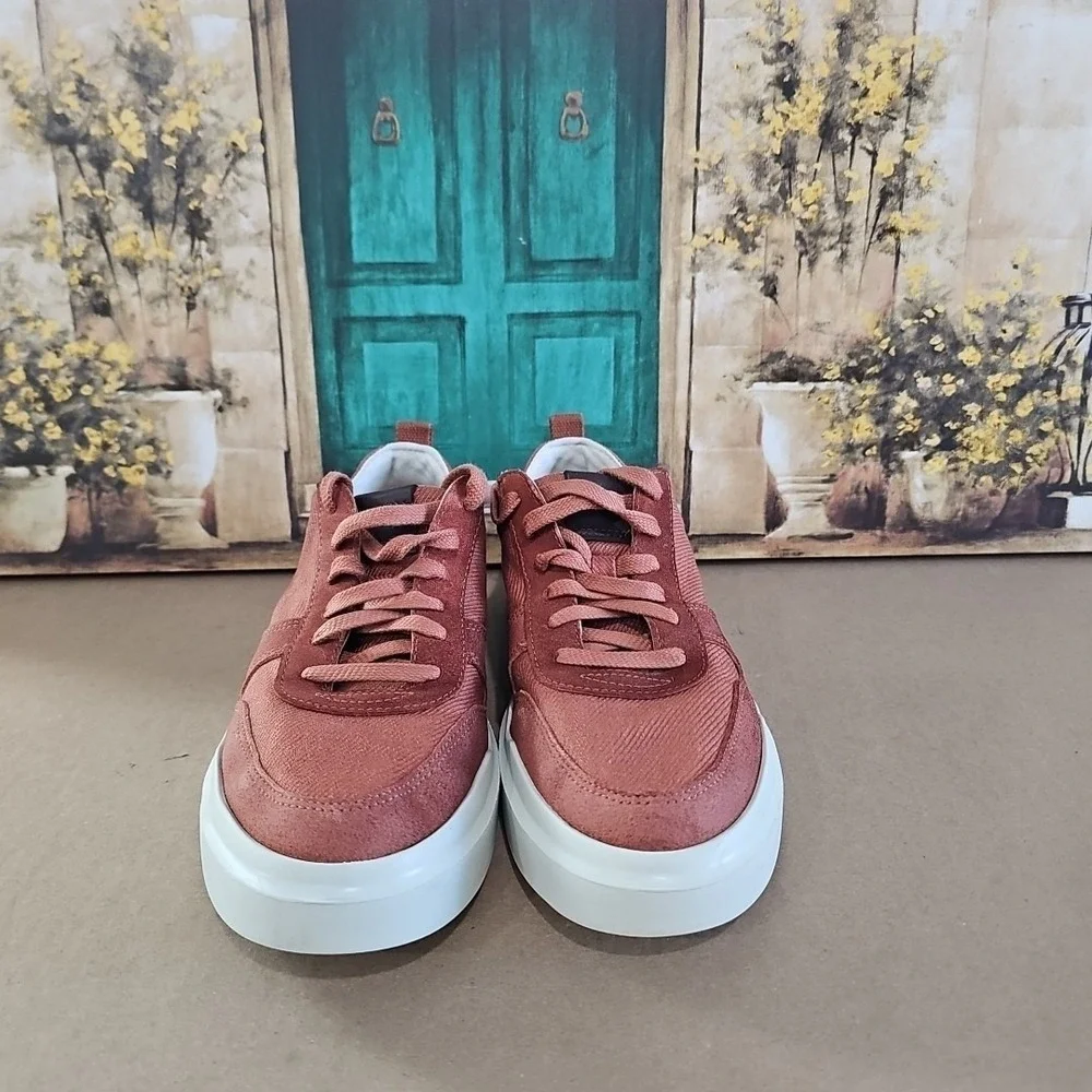 Cole Haan Mens Size 9.5‎ Grandpro Rally Canvas Court Sneaker Brown Lace Up Shoes